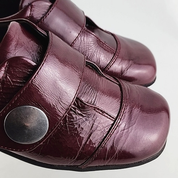 Joseph Seibel Burgundy Patent Leather Strap Slip On  Walking Work Shoes Size 39 - Picture 9 of 16